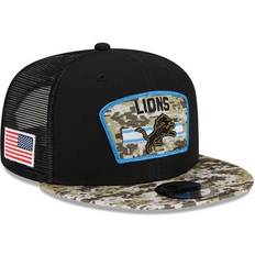 Detroit lions New Era Detroit Lions 2021 Salute To Service Trucker 9Fifty Snapback Adjustable Hat Men - Black/Camo