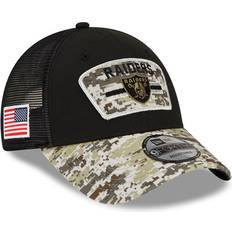 New Era Las Vegas Raiders 2021 Salute To Service Trucker 9Forty Snapback Adjustable Hat Men - Black/Camo