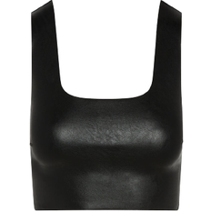 Leather - Women Tank Tops Commando Faux Leather Crop Top - Black