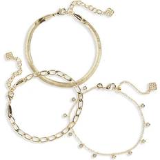 Kendra Scott Kassie Cubic Zirconia Charm Mixed Chain Bracelets, Set of