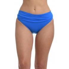 La Blanca Island Goddess Shirred Band Hipster Bikini Bottom - Capri Blue