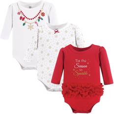 Red Bodysuits Little Treasure Cotton Bodysuits 3-pack - Christmas Necklace (10171614)