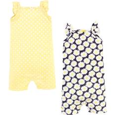 Black Playsuits Hudson Baby Cotton Rompers - Yellow Daisy (10116942)