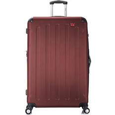 32 inch hardside luggage Dukap Intely Hardside Spinner Checked Luggage with Weight Scale 81cm