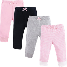 1-3M Pants Children's Clothing Luvable Friends Tapered Ankle Pants 4-pack - Pink Stripes (10132294)