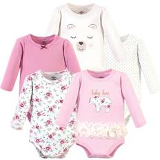 Little Treasure Cotton Bodysuits 5-pack - Floral Baby Bear (10177618)