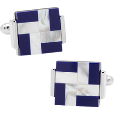 Lapis Cufflinks Cufflinks Inc Windmill Square Cufflinks - Silver/Lapis/White