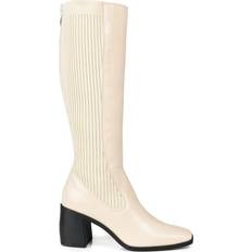 Textile - Women High Boots Journee Collection Winny Extra Wide Calf - Bone