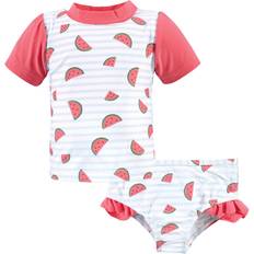 White UV Sets Children's Clothing Hudson Baby Swim Rashguard Set, - Watermelon ( 10325341)