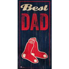 Fan Creations Boston Red Best Dad Sign Board