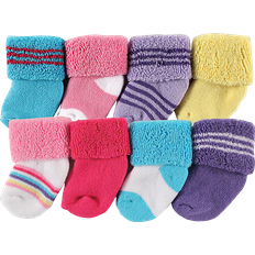 6-9M Socks Luvable Friends Socks 8-pack - Pink Stripe (10728010)
