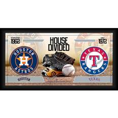 Fanatics Houston Astros vs. Texas Rangers Framed House Divided Baseball Collage Photo Frame