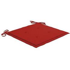 Tessili vidaXL Cuscini 4 pz Rossi 50x50x3 cm Tessuto Oxford Cuscino per sedia Rosso (50x50cm)