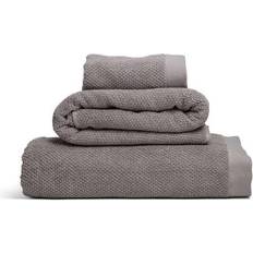 Linne Handdukar Kosta Linnewäfveri Terry Bath Towel Grey (150x90cm)