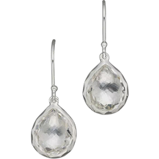 Ippolita Sterling Silver Rock Candy Teeny Teardrop Earrings in Clear Quartz