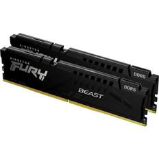 16 Go - DDR5 Mémoires RAM Kingston Fury Beast Black DDR5 5600MHz 2x8GB ECC (KF556C40BBK2-16)