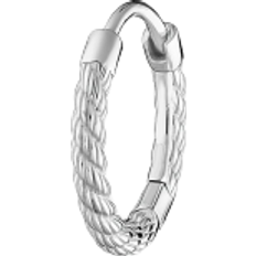 Silber Ohrringe Thomas Sabo Charm Club Single Hoop Rope Earring - Silver