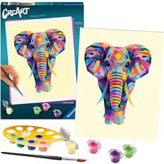 Éléphant Ensembles de créativité Ravensburger CreArt Funky Elephant Paint by Numbers