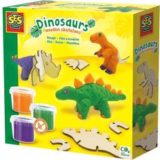 Animal Argile SES Creative Dough Dinosaurs Wooden Skeletons