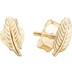 ENAMEL Copenhagen Leaf Stud - Gold