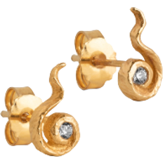 ENAMEL Copenhagen Lia Stud - Gold/Transparent