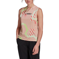 Adidas Rot Tanktops Adidas Terrex Parley Agravic Trail Running Tank Top Women - Almost Lime/Acid Red