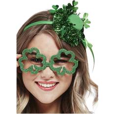 Sydeuropa Maskerad Tillbehör Smiffys Paddy's Day Shamrock Glitter Party Specs