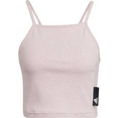 Adidas Women's Studio Lounge Rib Tank Top - Botanic Pink Mel