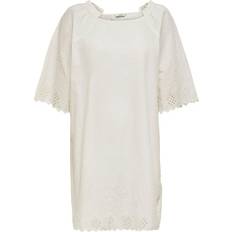 Only Women's Sanne 2/4 Embroidery Dress - White