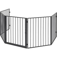 Svarte Gnistfanger vidaXL Pet Fireplace Fence 242684