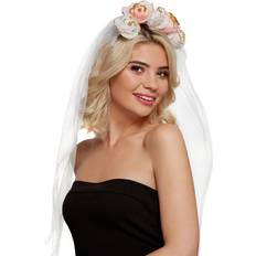 Schleier Smiffys Floral Headband with Veil