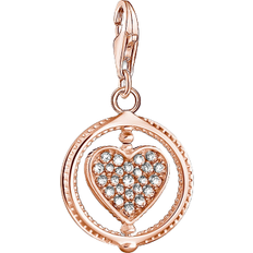 Thomas Sabo Charm Club Collectable Pavé Heart charm Pendent - Rose Gold/Transparent