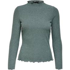 Only Emma Top - Balsam Green/Detail Melange