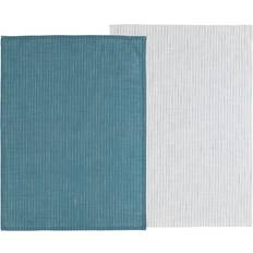 Södahl Line Tea Towel (Pack of 2) Viskestykke Hvid, Blå (70x50cm)