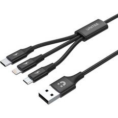 USB A-3/USB C/USB Micro B/Lightning