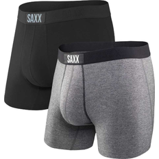 Saxx Unterwäsche Saxx Vibe Boxer Brief 2-Pack - Grau/Schwarz