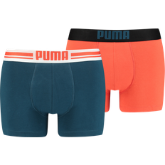 Puma Rood Herenondergoed Puma Placed Logo Boxers 2-pack - Red/Blue