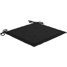 Poliestere Cuscini per sedia vidaXL Cuscini 2 pz Neri 40x40x3 cm In Tessuto Oxford - Nero Cuscino per sedia Nero (40x40cm)