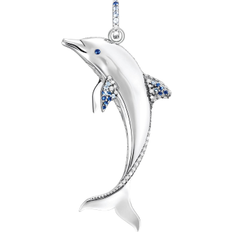 Thomas Sabo Dolphin Pendant - Silver/Black/Blue/Transparent