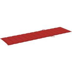 vidaXL Lettino Rosso 200x50x3 cm In Tessuto Oxford Cuscino per sedia Rosso (200x50cm)