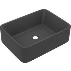 vidaXL Lavabo De Lujo Cerámica Gris Oscuro Mate 41x30x12 cm