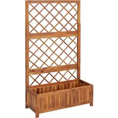 Vasi, Piante e Coltivazione vidaXL Letto Rialzato Con Graticcio 85x38x150 cm in Massello di Acacia 38x85x150cm