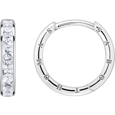 Thomas Sabo Pavé Hoop Earrings - Silver/Transparent