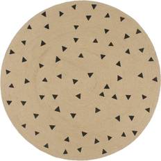 Jute - Runda - Svarta Mattor & Fällar vidaXL 133689 Svart 90cm