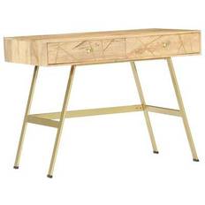 Brass Writing Desks vidaXL - Writing Desk 21.7x39.4"