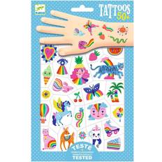 Plastique Autocollants Djeco Tattoos Rainbows