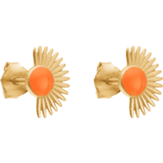 ENAMEL Copenhagen Soleil Studs - Gold/Clementine