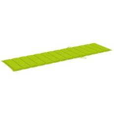 vidaXL Lettino Verde Intenso 186x58x3 cm Tessuto Oxford Cuscino per sedia Verde (200x50cm)