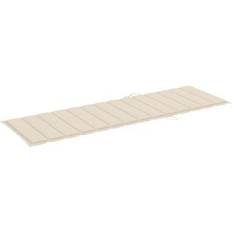 vidaXL Tumbona De Tela Oxford Crema 200x70x3 cm Cojín de silla Beige (200x70cm)