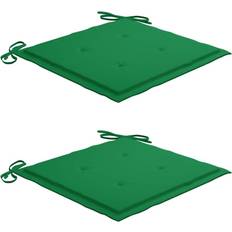 vidaXL Cuscini 2 pz Verdi 40x40x3 cm in Tessuto Oxford Cuscino per sedia Verde (40x40cm)